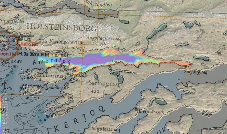 Kort der viser nyopm&aring;lt fjord.